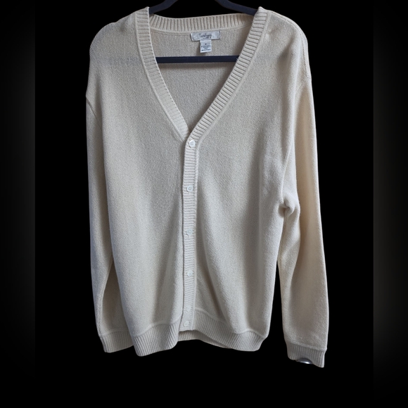 Men's Turnbury 100% Baby Alpaca Beige Cardigan